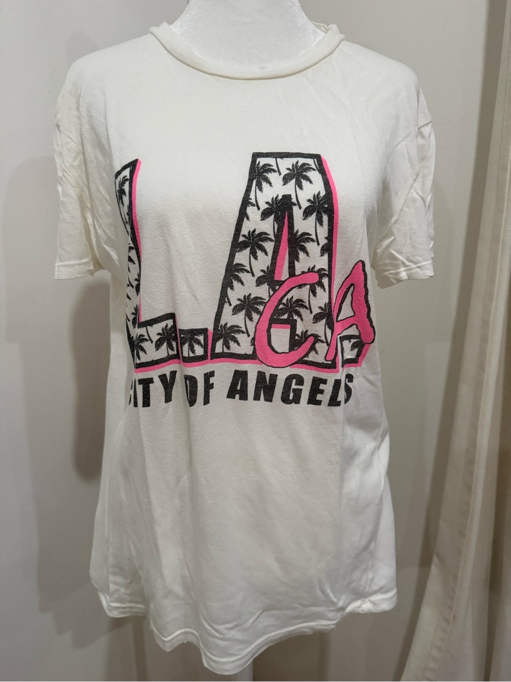 Brandy Melville John Galt White LA 'City of Angels' Graphic Tee